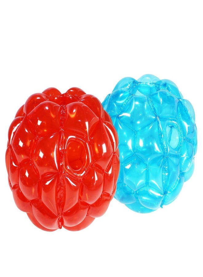 SUNSHINEMALL 2 Pack Inflatable Bumper Balls for Kids & Adults - Giant Zorb Balls (36" Red + Blue) - Image 4