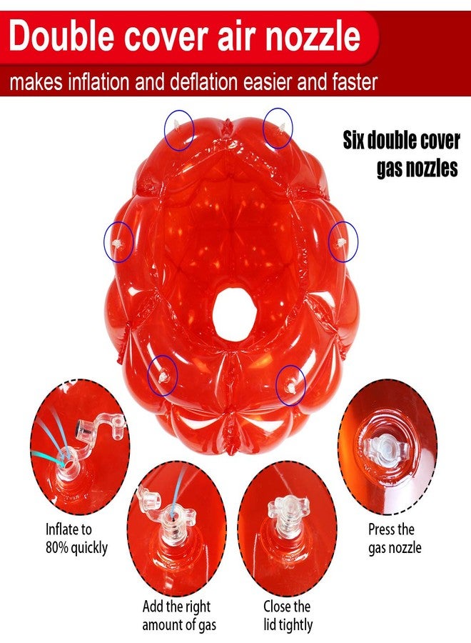 SUNSHINEMALL 2 Pack Inflatable Bumper Balls for Kids & Adults - Giant Zorb Balls (36" Red + Blue) - Image 5