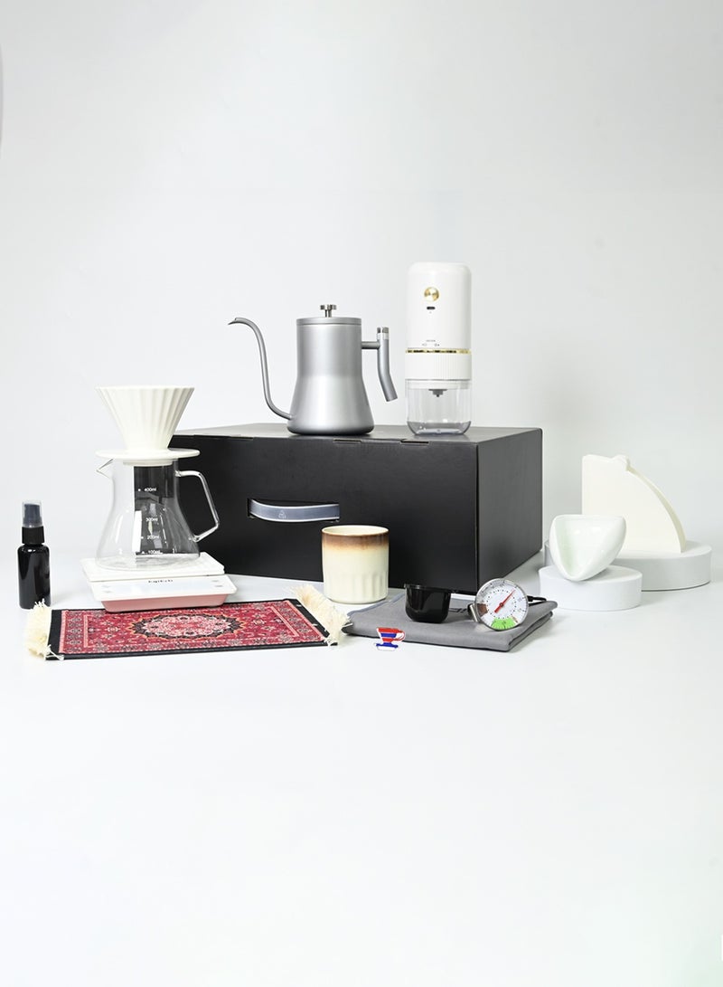 ايكي ايك V60 مجموعة 15 قطعة صانع قهوة قهوة قهوة كهربائية مع مربع هدايا - Image 2