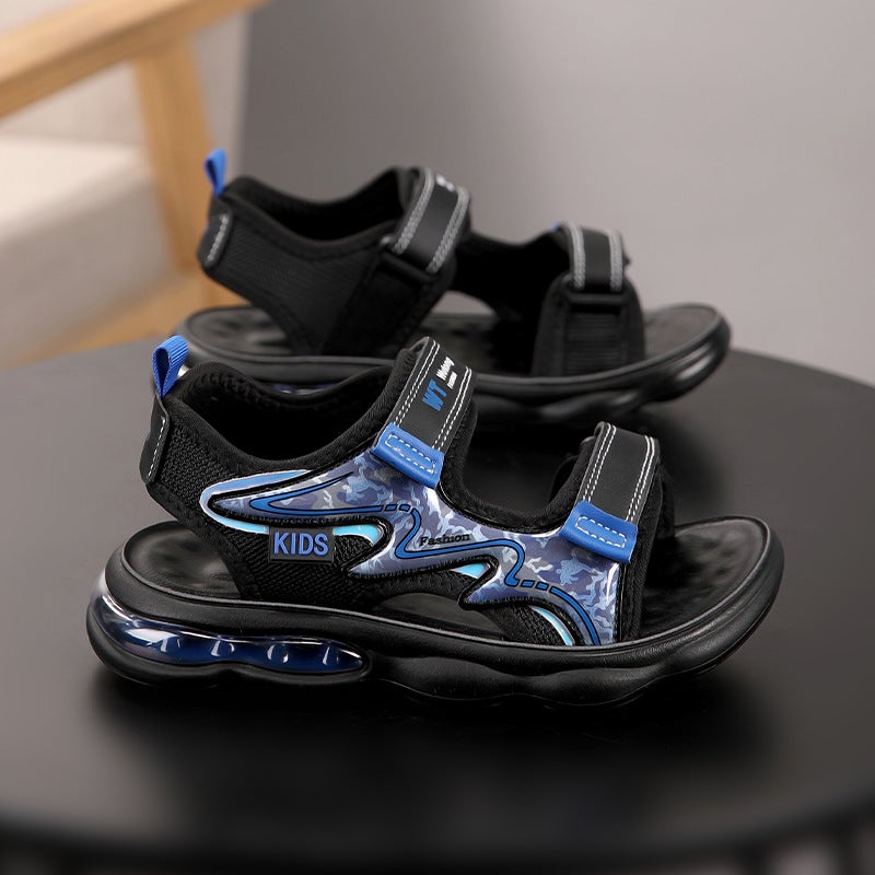 Boys Sandals Summer Children'S Sports Non-Slip Beach Shoes Medium And Large Boys Soft Bottom Sandals Summer Style - Image 1