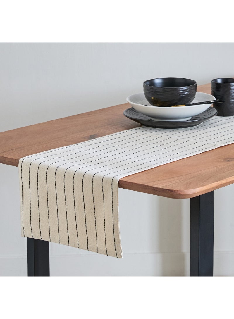 Home Box Noir Stripe Table Runner 33 x 180 cm  - Image 1