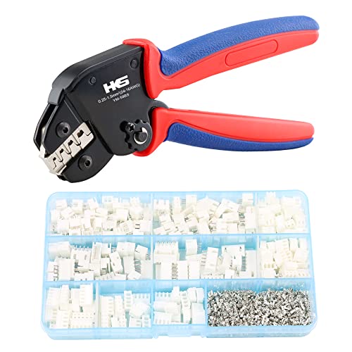 HKS Open Barrel Crimping Tool with 720PCS JSTXH Connectors Kit 2416 AWG 02515mm Laborsaving Crimper for AMPTE 28404863 JSTSM254XH254VH396 Molex YM58BS - Image 1