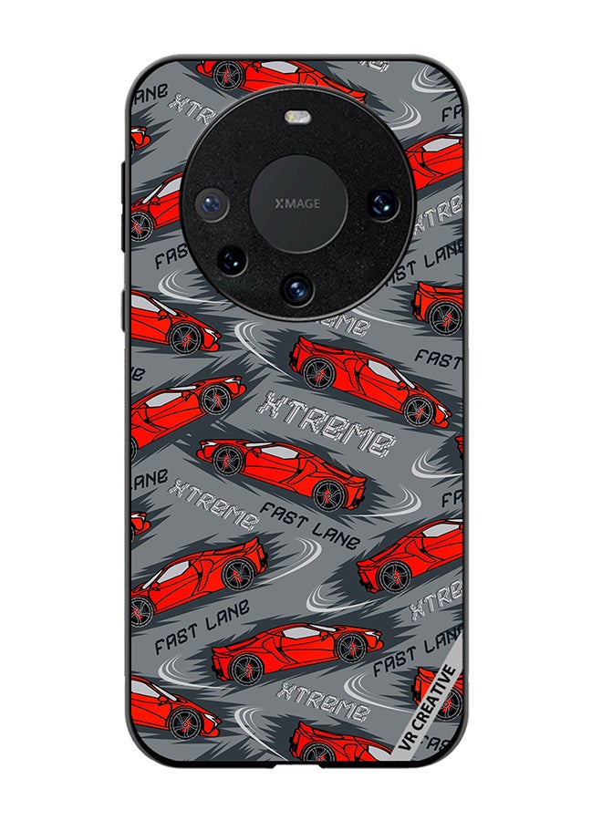 VR CREATIVE Protective Case Cover For Huawei Mate 60 Abstract Seamless Pattern With Sport Cars Design Multicolour - Image 1