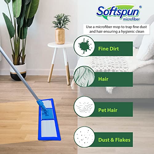 SOFTSPUN استبدال ممسحة التنظيف الدقيقة SOFTSPUN - رطب وجاف - أزرق - 19 بوصة - Image 4
