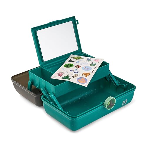 Caboodles On-The-Go Girl Makeup Box, Wicked: For Good Elphaba Essence Limited Edition, Hard Plastic Makeup Organizer Box, Built-In Mirror, Secure Latch, Includes a Wicked-Themed Sticker Sheet - Image 2