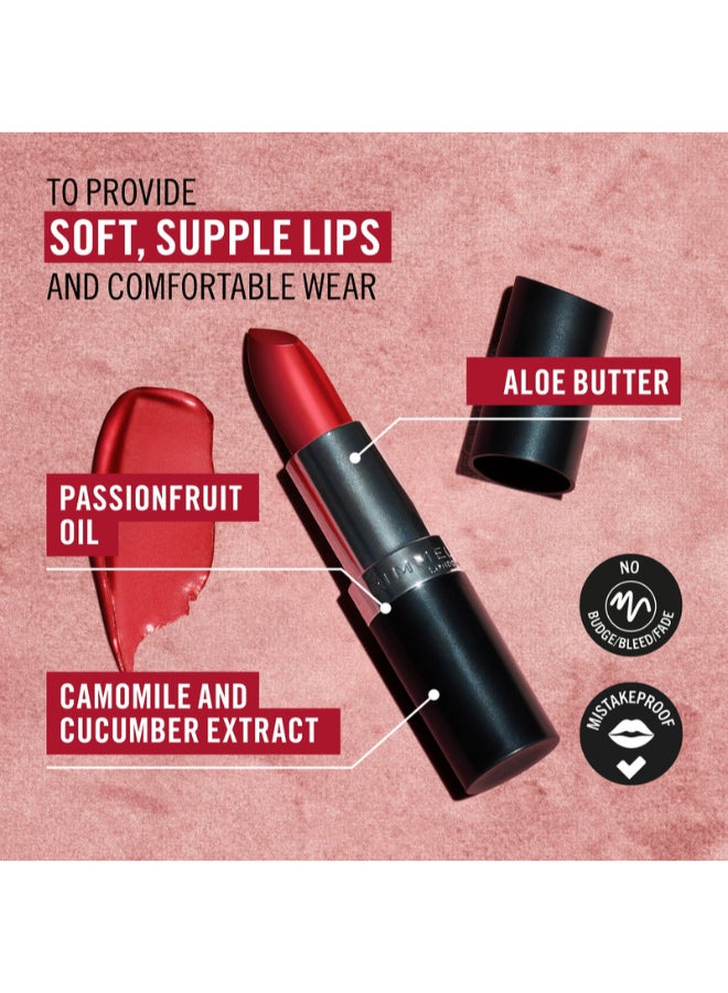 RIMMEL LONDON Lasting Finish Satin Lipstick - 380 - Plum Pillow, 4g - Image 3