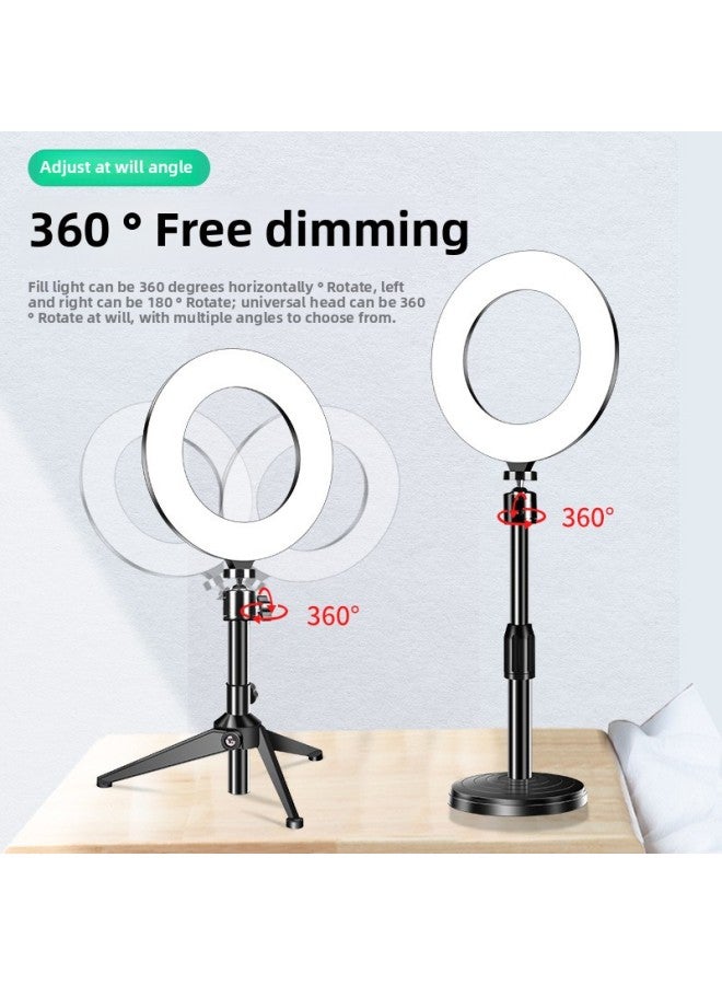 Mobile Phone Live Light Filling Net Red Light Photo Filling Desktop Photography Lamp Beauty Lamp Ring Light Filling Bracket Anchor Beauty-Specifications:Desktop Base Model + Single Camera + 16cm Fil - Image 3