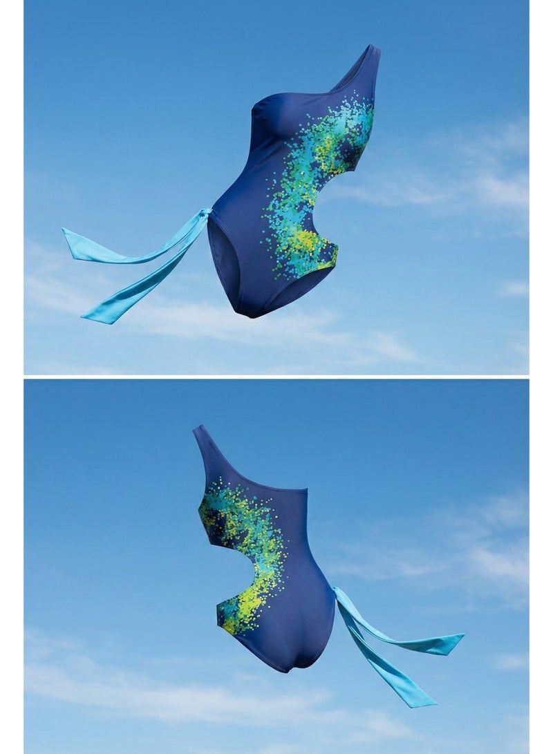 سيتوس بدلة سباحة سيتوس بنقشة أومبريه مرقطة (أزرق/محيطي) - Image 3