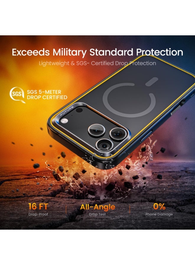  أوهي آوهي جراب مغناطيسي لهاتف آيفون 17 برو ماكس، نحيف ومتوافق مع ماج سيف، مقاوم للصدمات مع حماية بمعيار عسكري (أسود) - Image 2