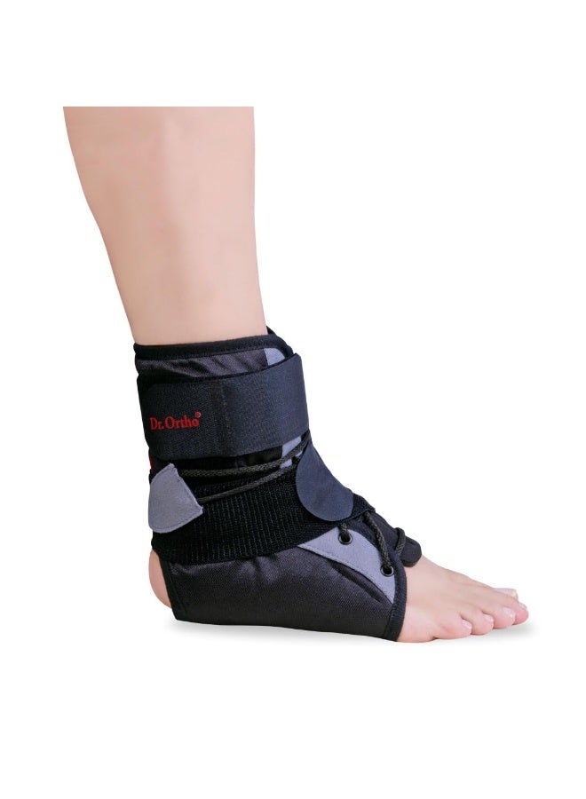 Dr. Ortho Dr.Ortho Ankle Polyester Brace Lace Up With Adjustable Strap, Minor Injury Recovery, Tendonitis, Sprains & Strains, Wrap For Men & Women - Extra Large - Image 1