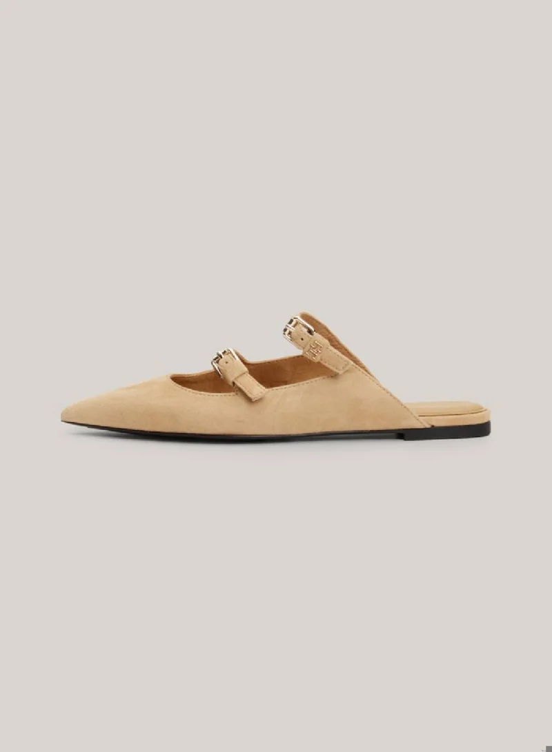 TOMMY HILFIGER Suede Pointed Mules