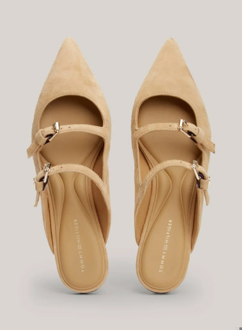 TOMMY HILFIGER Suede Pointed Mules