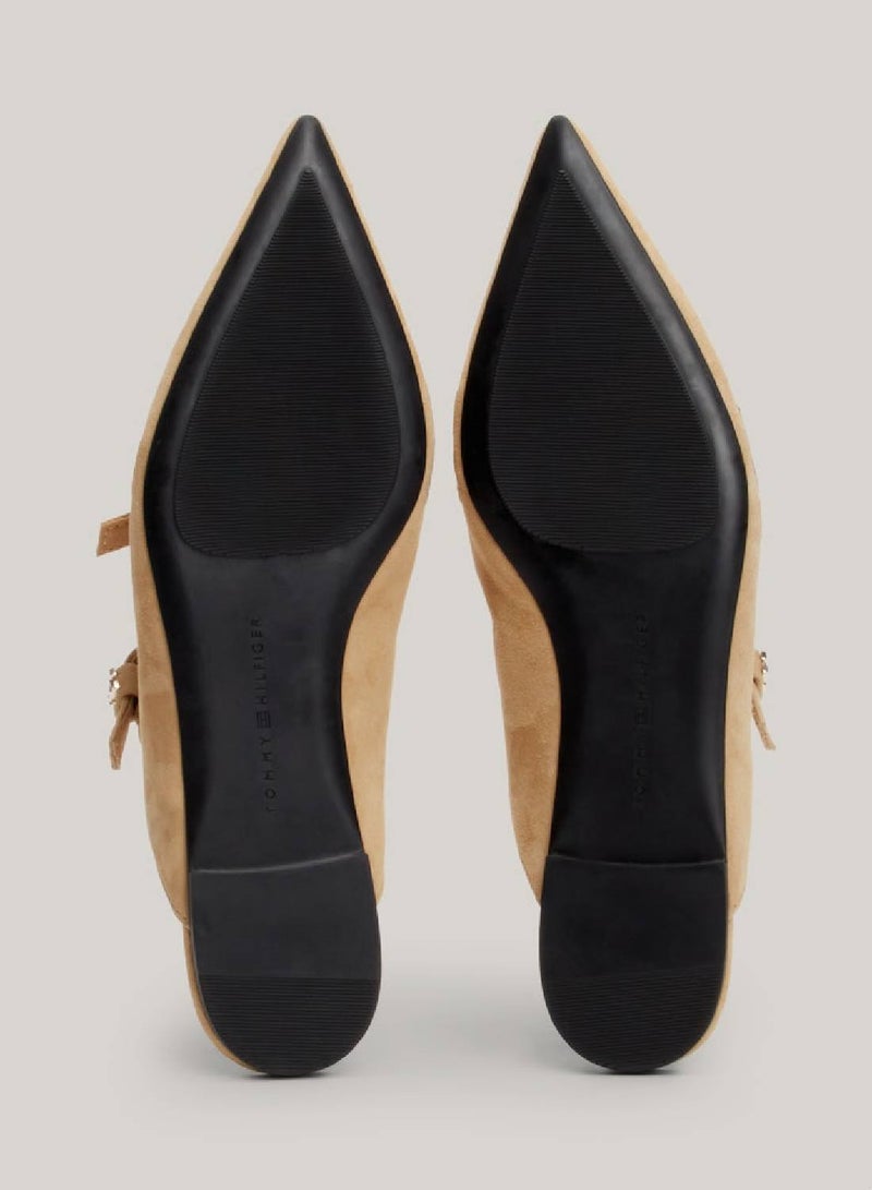TOMMY HILFIGER Suede Pointed Mules  - Image 3