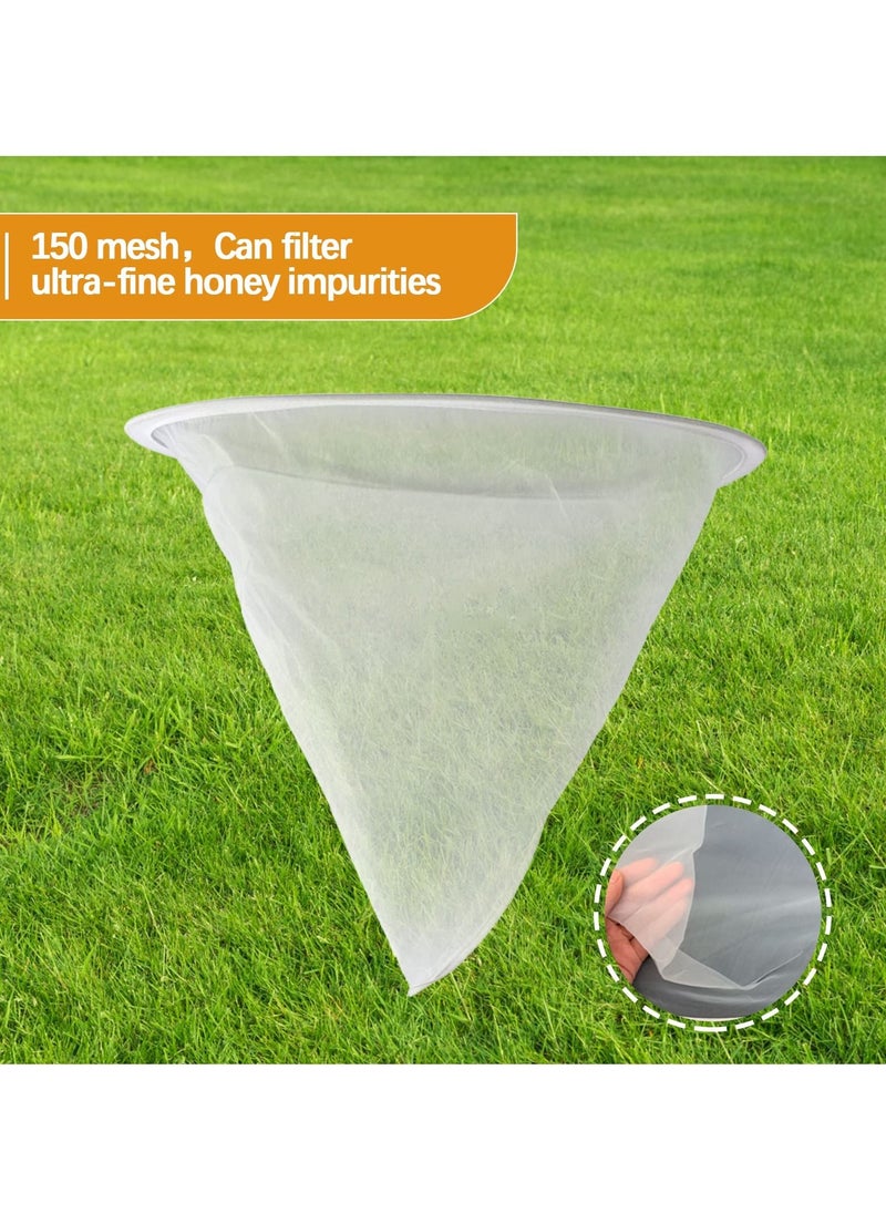 SYOSI - 5 Pieces Honey Filter Strainer, Reusable Conical Nylon Honey Sieve, Professional Multifunctional Beekeeping Strainer,  Ultra-fine Mesh Strainer Tool for Honey Wine Wax Beer Nut Mil - Image 1