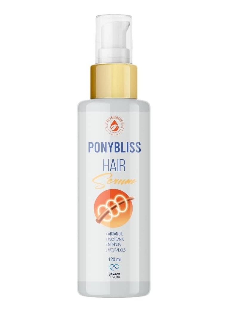 Advent Pharma PonyBliss  is a hair preservation serum that contains nine diverse natural oils that work together to moisturize and nourish the hair and improve its overall health, without using any ch 