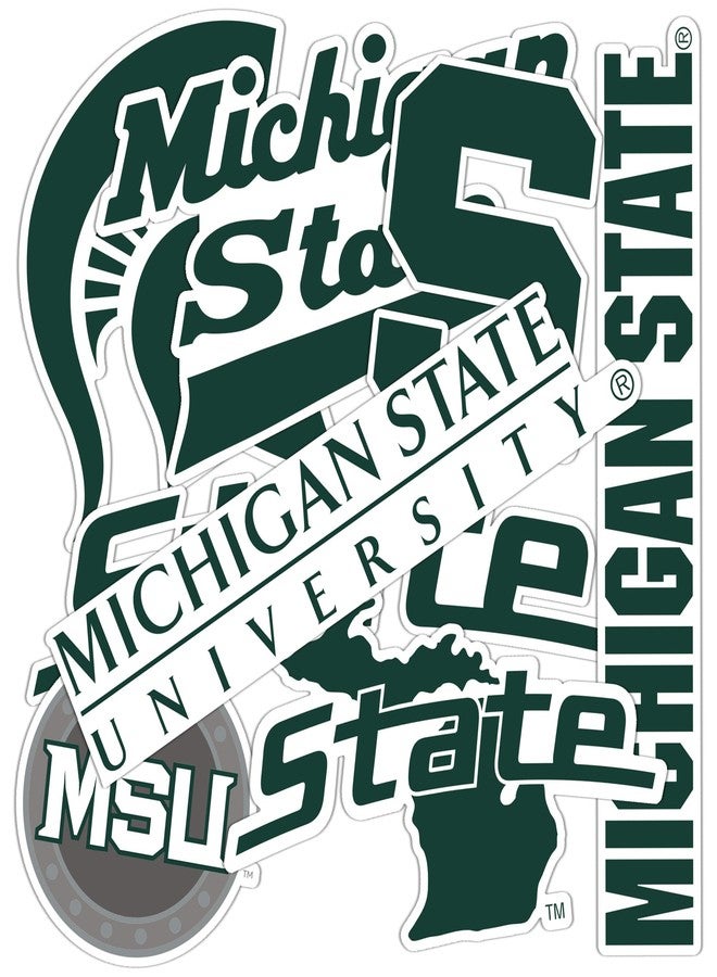 Desert Cactus Michigan State University Sticker Michigan State Spartans Vinyl Decal Laptop Water Bottle Car Scrapbook Sheet (Type 2-3) - Image 2