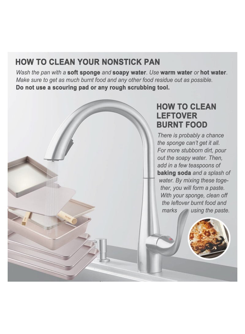 chefmade 15 Inch Baking Sheet Pan Non Stick Carbon Steel Rimmed - Image 4