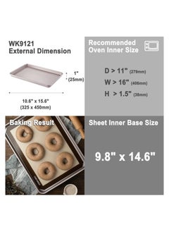 chefmade 15 Inch Baking Sheet Pan Non Stick Carbon Steel Rimmed  - Image 2