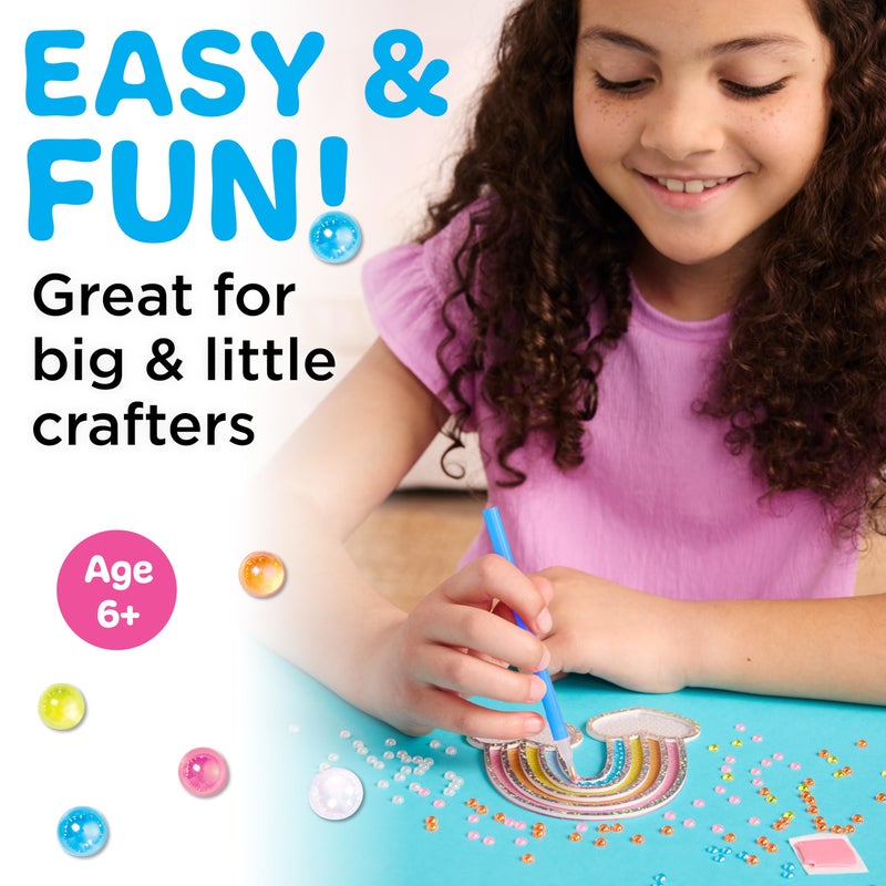 Creativity for Kids Bubble Gem Super Sticker: Rainbow, Diamond Art Kits for Kids, Mini Craft Kit and Easter Basket Stuffers for Girls, Window Art Craft Kits for Girls (Ages 6+) - Image 5