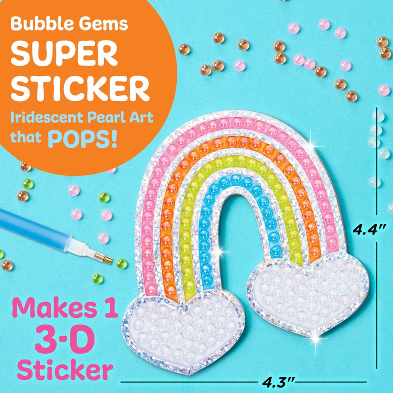 Creativity for Kids Bubble Gem Super Sticker: Rainbow, Diamond Art Kits for Kids, Mini Craft Kit and Easter Basket Stuffers for Girls, Window Art Craft Kits for Girls (Ages 6+) - Image 2