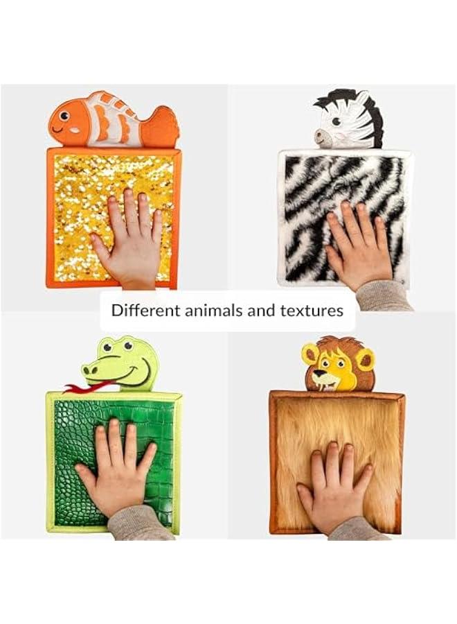 MIXDE Sensory Mats for Kids, Sensory Toys for Tactile Play, Kids Floor Tiles Disorder Toys, Assorted Textured Play Mats, Animal Theme Mini Sensory Tiles (6 Pcs) - Image 4