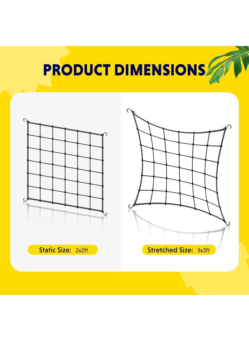 iPower iPower Elastic Trellis Netting for 3x3FT Grow Room HeavyDuty Plant Net with Hooks Flexible Hydroponics Support for Indoor Plants Gardening and Horticulture  - Image 3