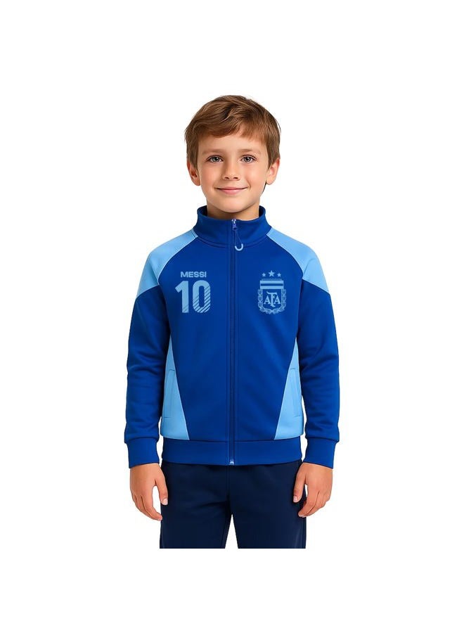 Icon Sports Officially Licensed Argentine Football Association Lionel Messi Track Jacket - Unisex Kids - Image 1