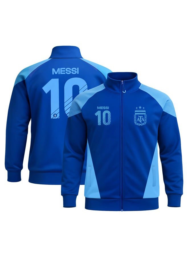 Icon Sports Officially Licensed Argentine Football Association Lionel Messi Track Jacket - Unisex Kids - Image 2