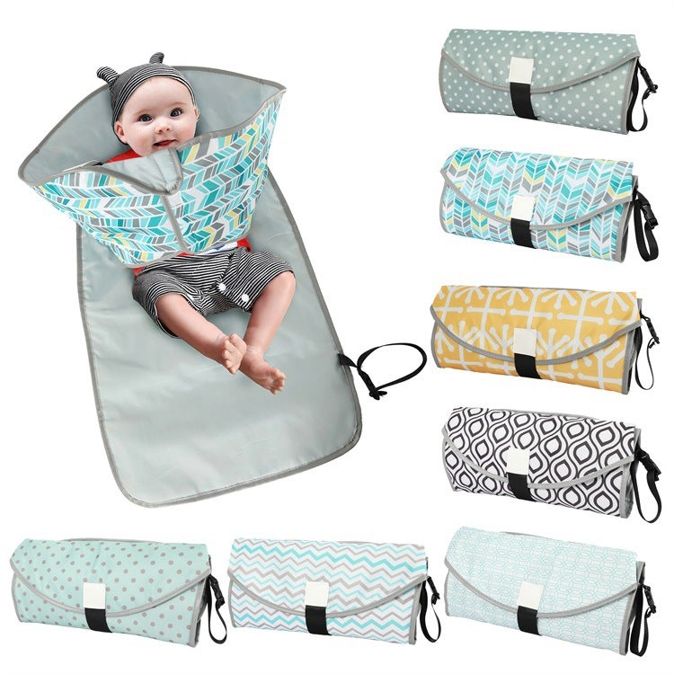 Baby Polyester Convenient Diaper Changing Pad Universal Waterproof Care Diaper Changing Diaper Pad 17 Color in stock Cross-border - Image 2