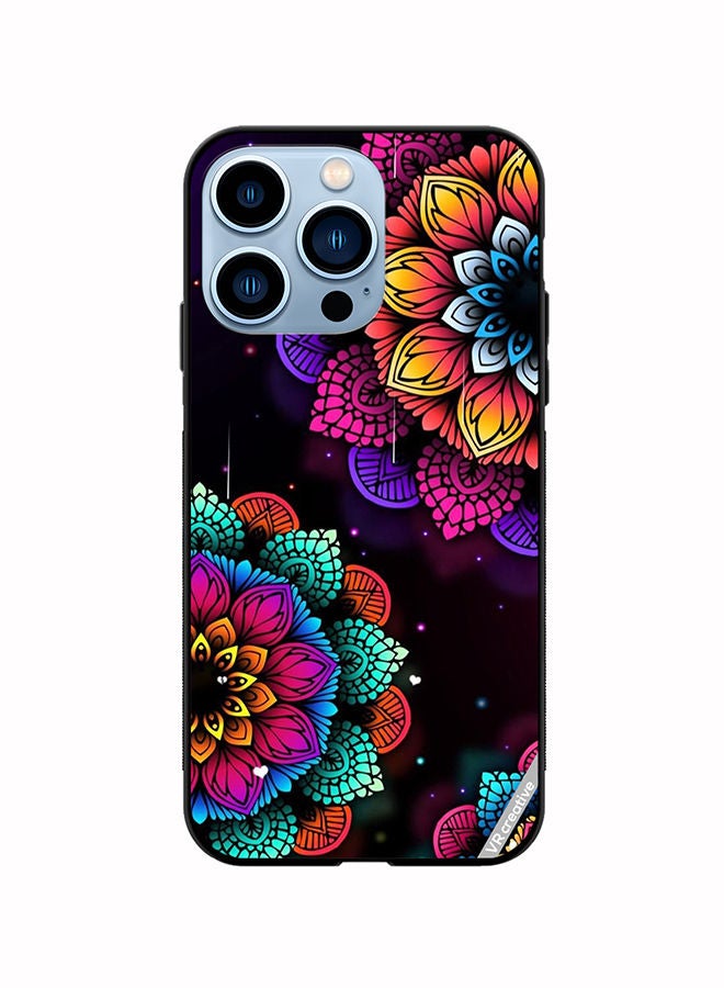VR CREATIVE Protective Case Cover For Apple iPhone 14 Pro Mandala Design Multicolour - Image 1