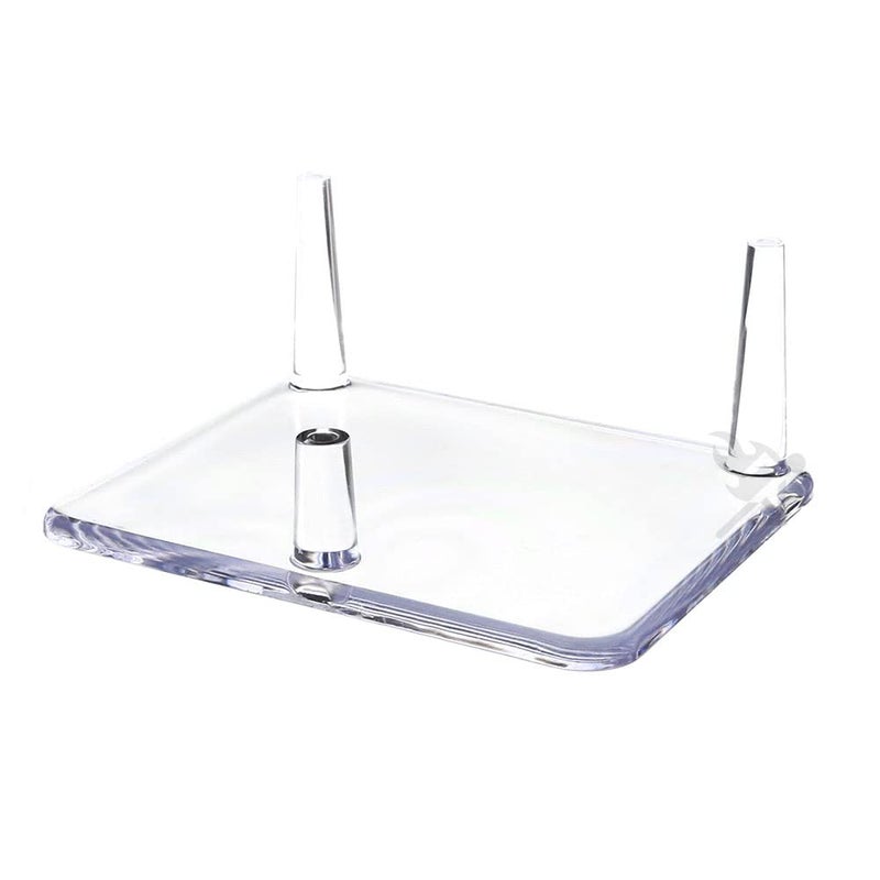 OnFireGuy حامل عرض أكريليك ثلاثي الأوتاد OnFireGuy 4.25" | 4-1/4" عرض x 3-1/2" عمق x 1-3/4" ارتفاع | مثالي لعرض الصخور المعدنية، الأحجار الكريمة، الأحافير، الجيود، قطع المرجان، الأصداف، عينات الصخور، البلورات، الأجات - Image 1