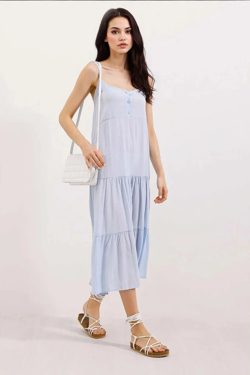 Big Dart BDART Loose Fit Midi Dress with Square Collar
