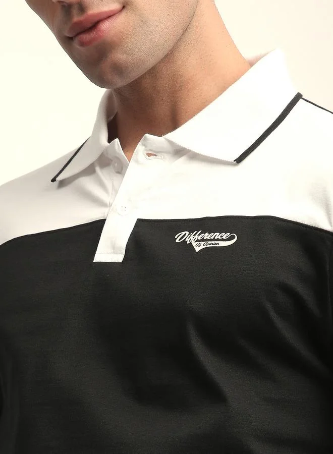 Difference of Opinion Men Color Block Regular Fit Polo