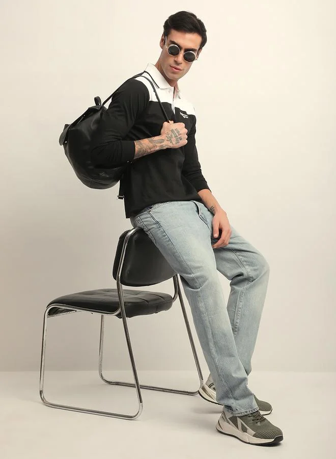 Difference of Opinion Men Color Block Regular Fit Polo