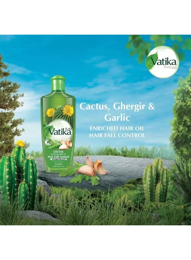 Vatika Hair Oil Enriched with Cactus, Hair Fall Control Oil- 200ml - Image 3