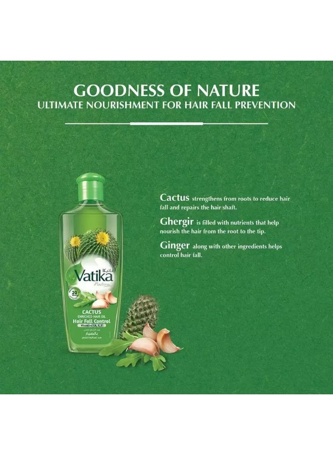 Vatika Hair Oil Enriched with Cactus, Hair Fall Control Oil- 200ml - Image 4