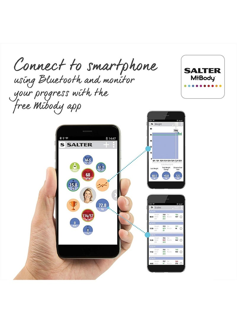 Salter ميزان الحمام الرقمي بلوتوث ميبودي 9154 Bk3R - Image 4