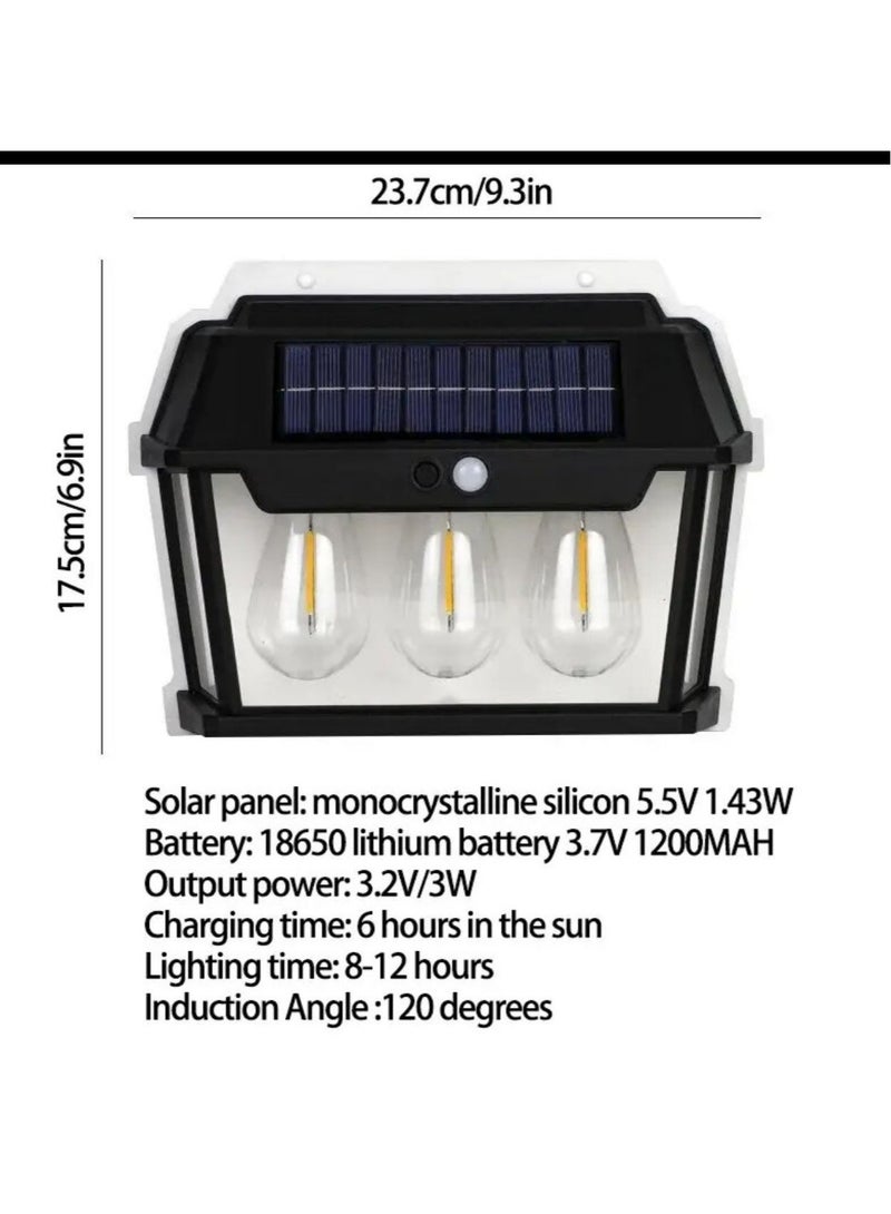 Solar Garden Warm Pathway Lamp, Wall Hanging Outdoor Waterproof Lamp, Solar Powered Lanterns Motion Sensor Solar Lights, Garden Lights Decorative Solar Lights - Image 2