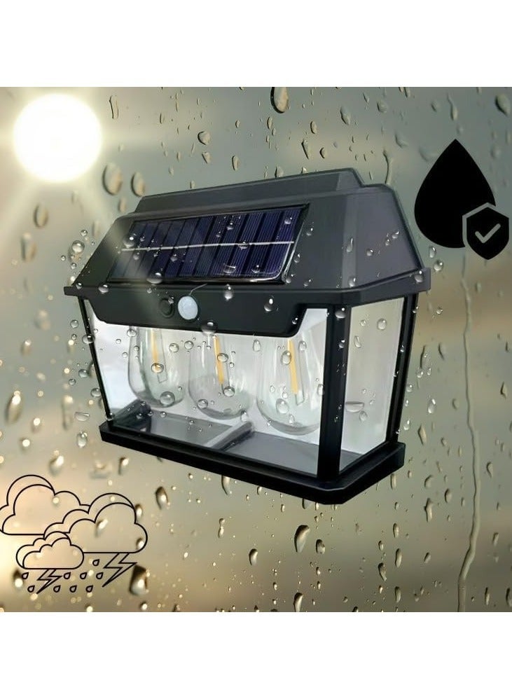 Solar Garden Warm Pathway Lamp, Wall Hanging Outdoor Waterproof Lamp, Solar Powered Lanterns Motion Sensor Solar Lights, Garden Lights Decorative Solar Lights - Image 5
