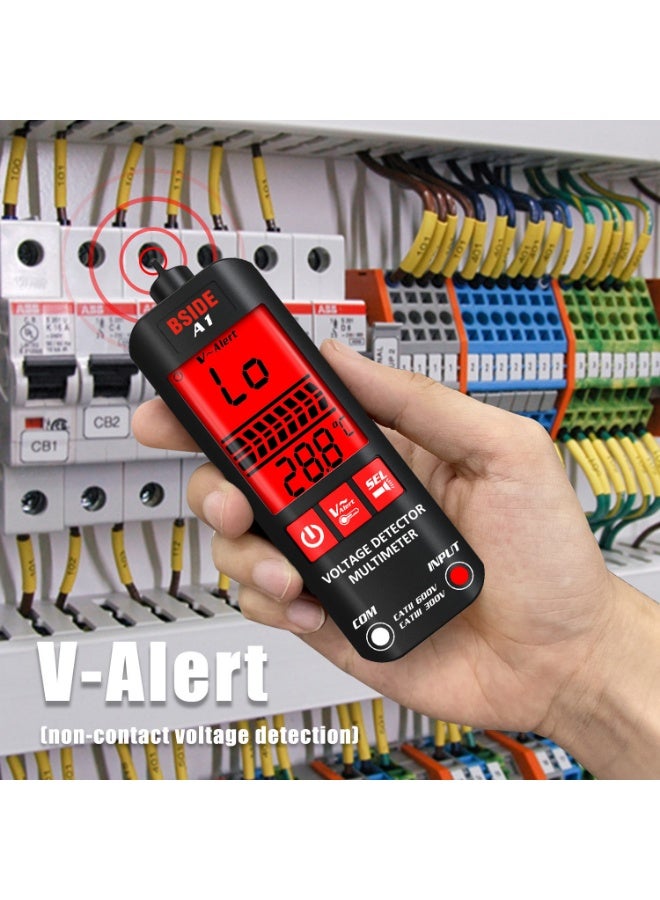 BSIDE Multimeter, BSIDE A1 Mini Multimeter LCD Digital Tester Voltage Detector 2000 Counts DC/AC Voltage Frequency Resistance NCV Continuity Live Wire Neutral Wire Check True RMS Meter - Image 4