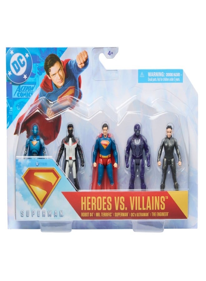 DC COMICS - SUPERMAN FIGURE 3 INCH BATTLE PACK - 5PK - Image 1