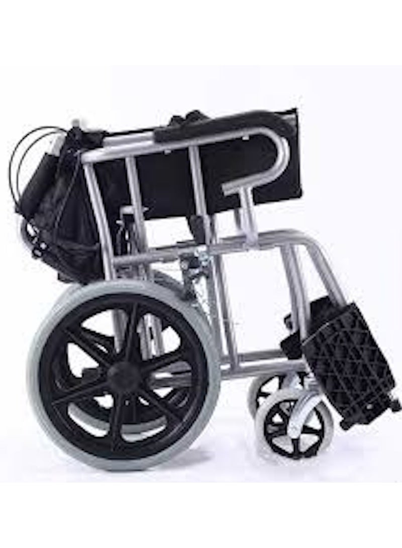 Huitich Lightweight Foldable Transport Wheelchair with Hand Brakes - Image 4