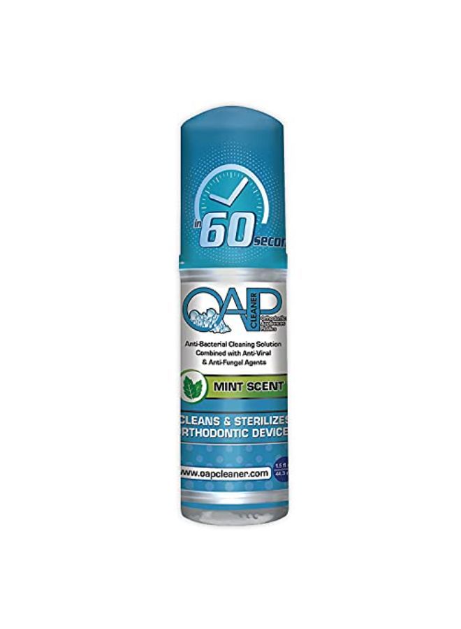 OAP M Retainer Cleaner, Aligner, Invisalign, Denture, And Mouth Guard Cleaner | Orthodontic 60 Seconds Cleanser By Oap Cleaner | Paraben, Sulfate And Triclosan Free | 44.3 Ml Bottle  - Image 1