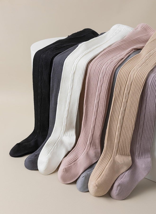 BINIDUCKLING Baby Cable Knit Tights 6-12 Months Light Grey - Image 2