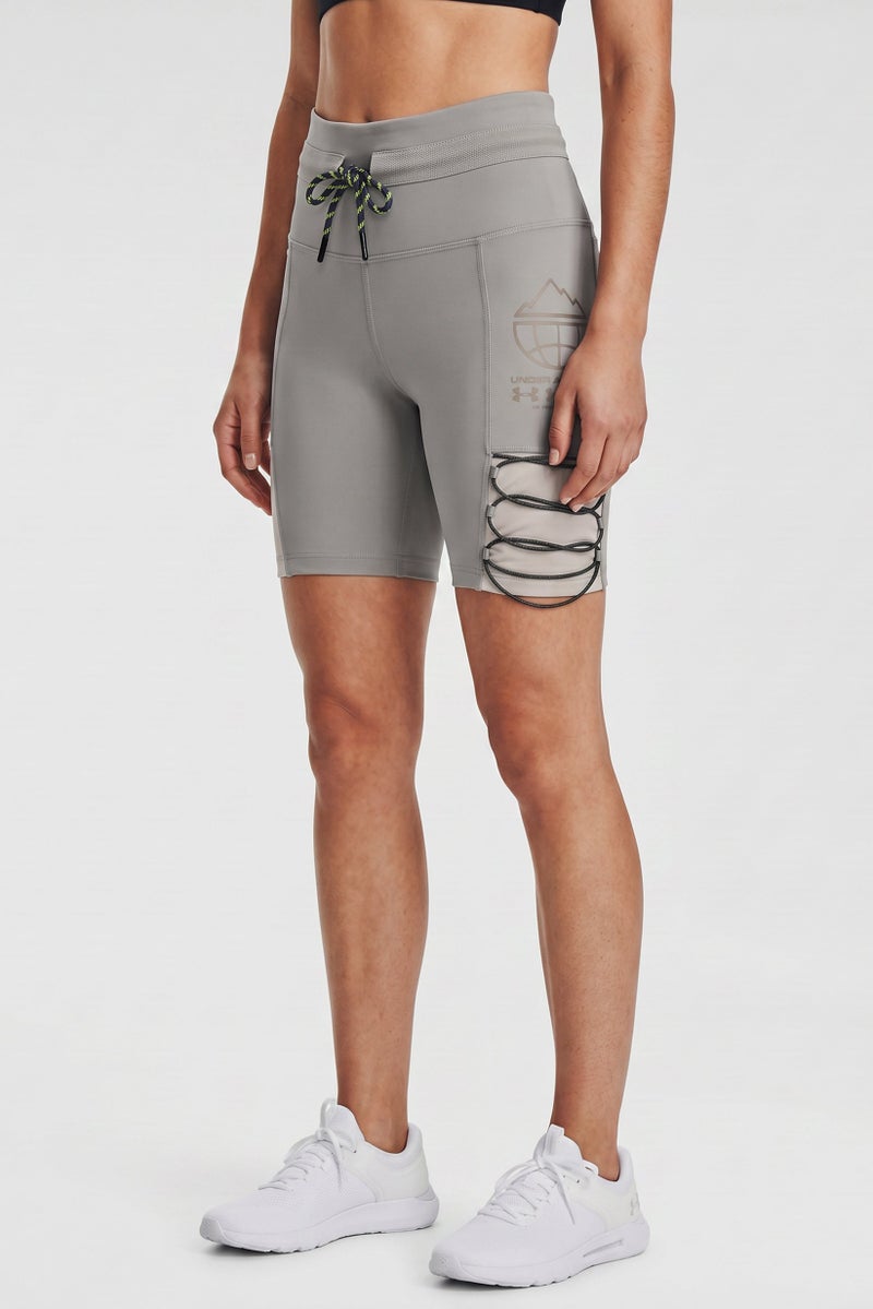 UNDER ARMOUR Women Sportswear Fit Running Shorts, Light Grey - Image 4