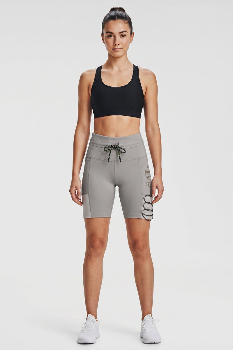 UNDER ARMOUR Women Sportswear Fit Running Shorts, Light Grey - Image 2