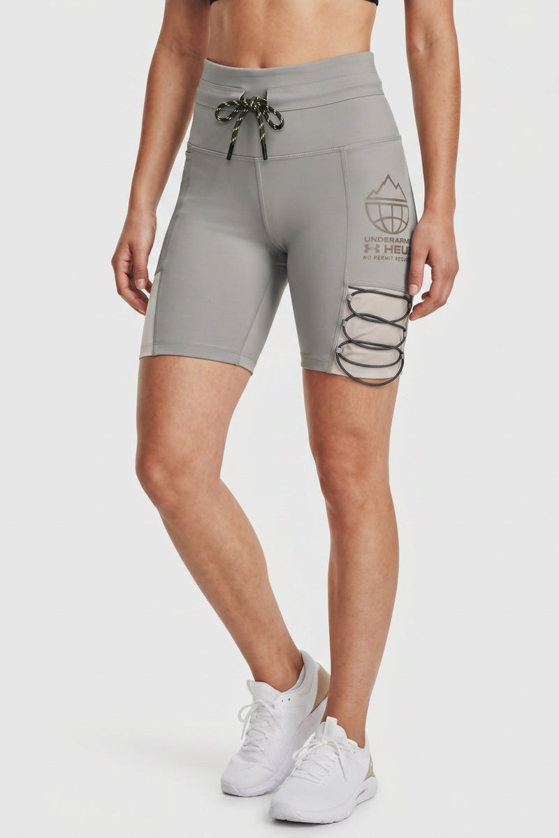 UNDER ARMOUR Women Sportswear Fit Running Shorts, Light Grey - Image 1
