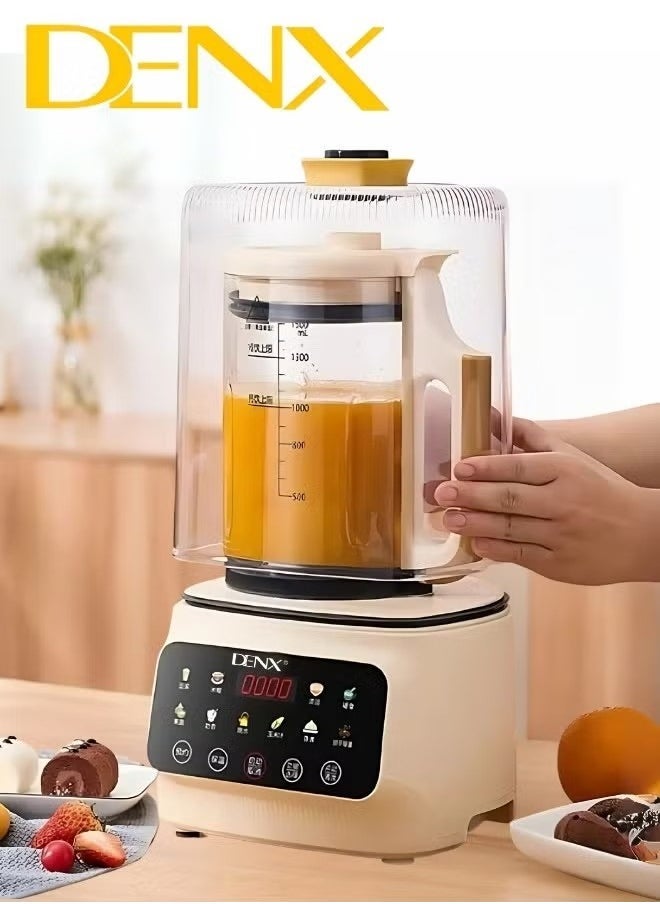 Denx 3-In-1 Silent Heating Soy Milk Maker & Blender - Smart Touch Food Processor & Soup Maker (49Db) - Image 1