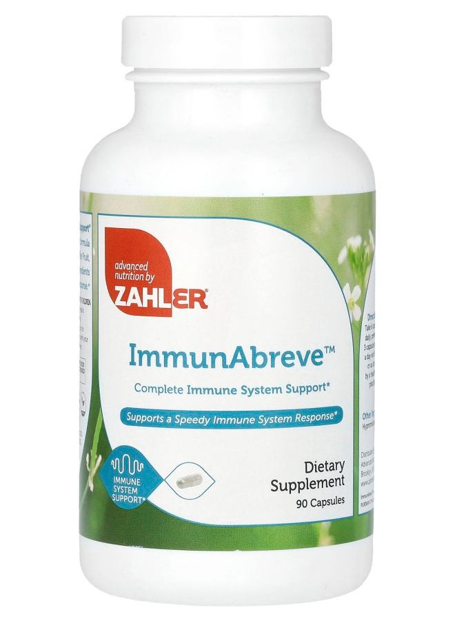 Zahler ImmunAbreve Complete Immune System Support  90 Capsules 