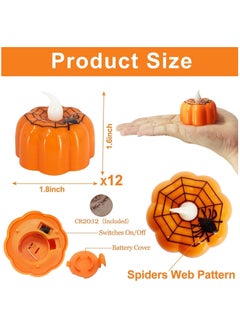 12 Pack Pumpkin Tealights Candles with Spider Web Decor, LED Pumpkin Lights - pzsku/ZE6679C86E691AA292C76Z/45/_/1726212917/7f3b6ccd-71e5-4739-92b7-ab76b0190109